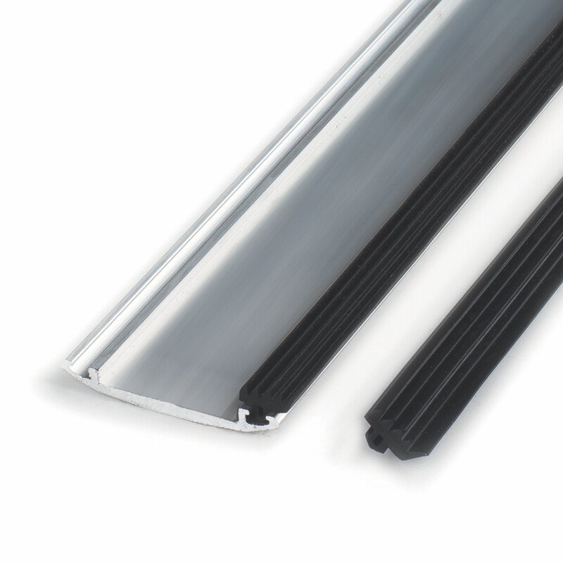 Aluminum connection top profile with sealing rubbers