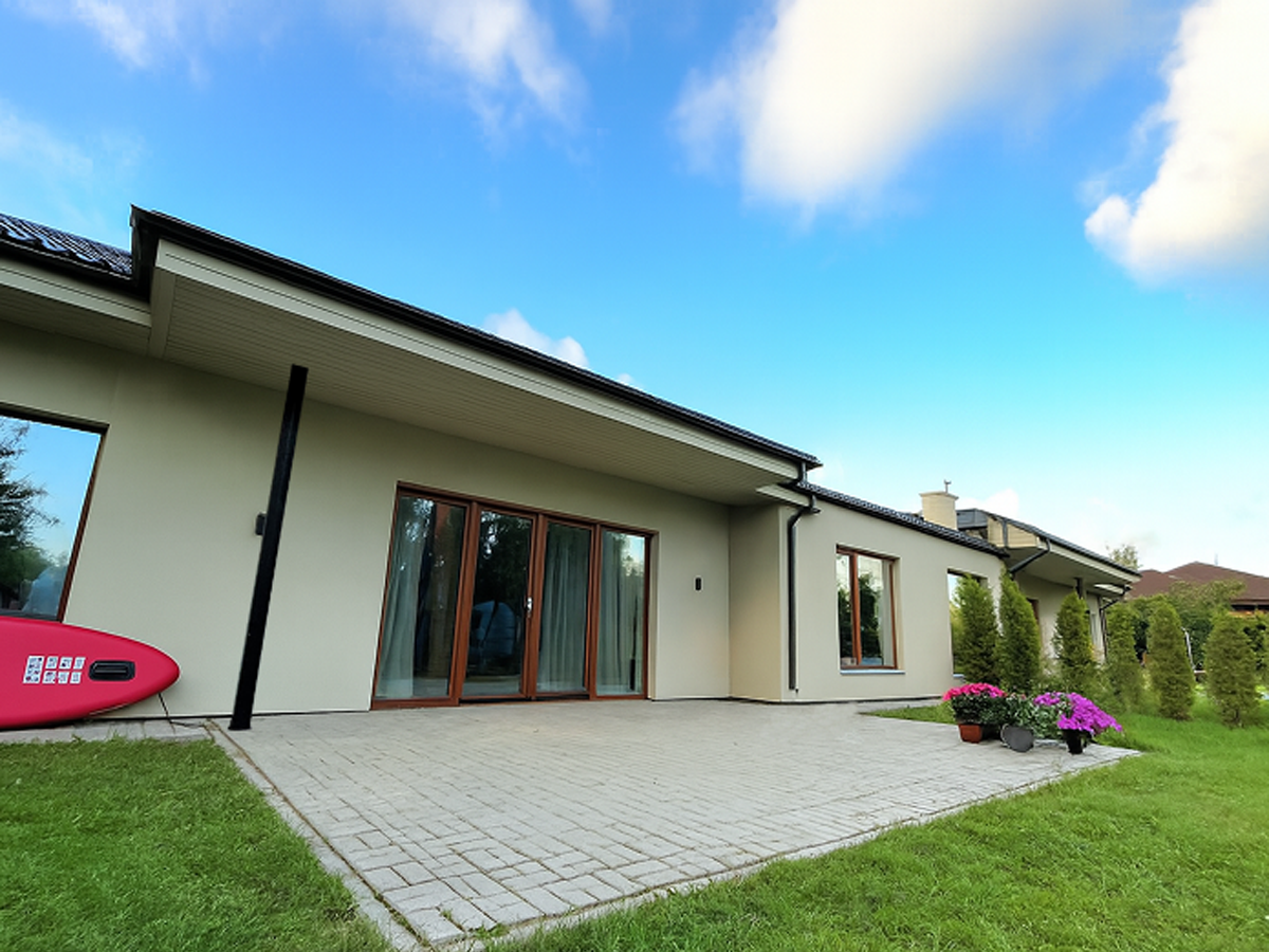 patio before pergola construction