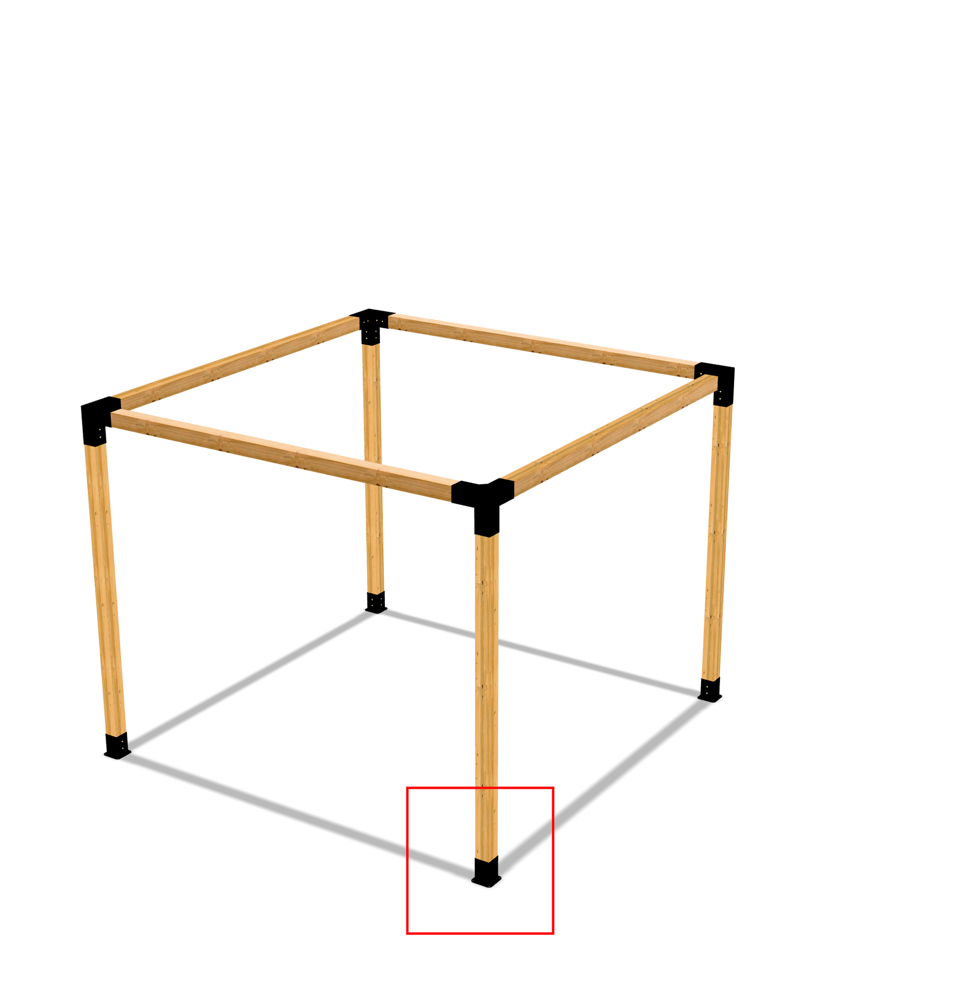Post Base or Wall Mount Bracket (95x95mm lumber).