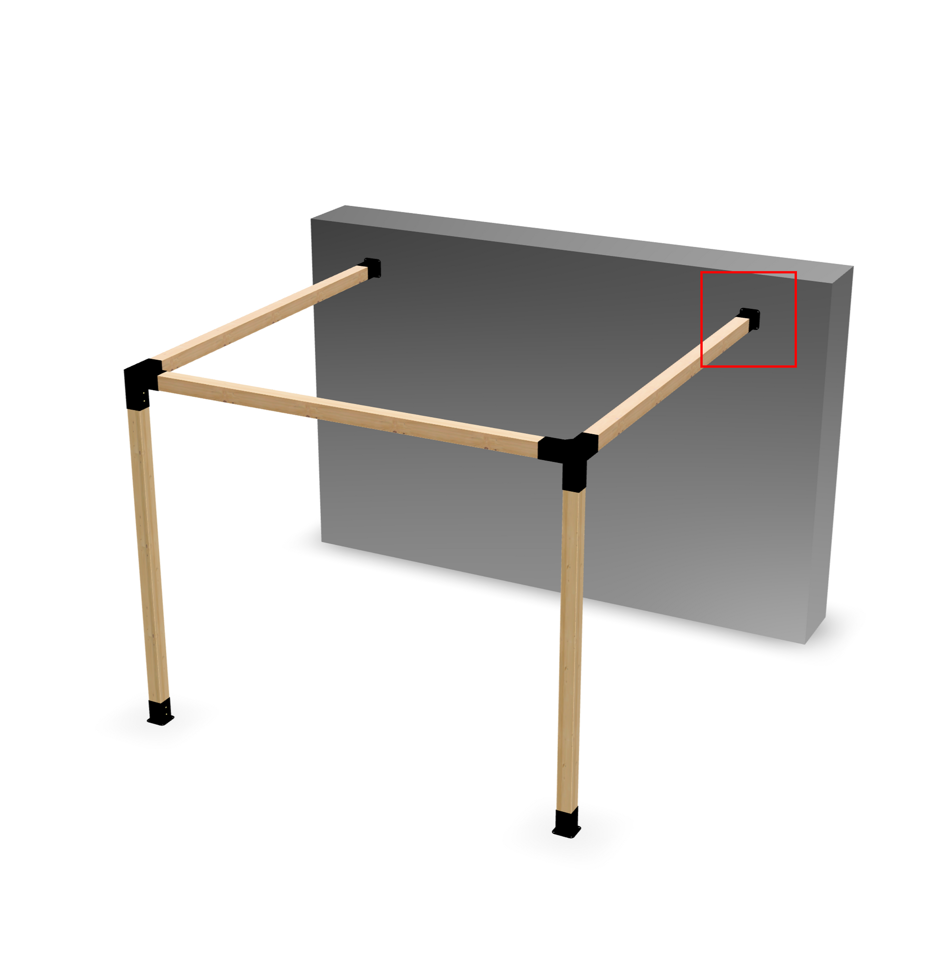 Post Base or Wall Mount Bracket (95x95mm lumber).