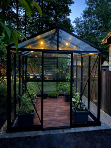 greenhouse on a terrace deck