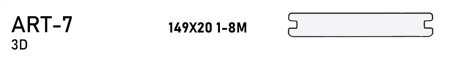 WPC terrace board ART-7 3D (149x20mm).