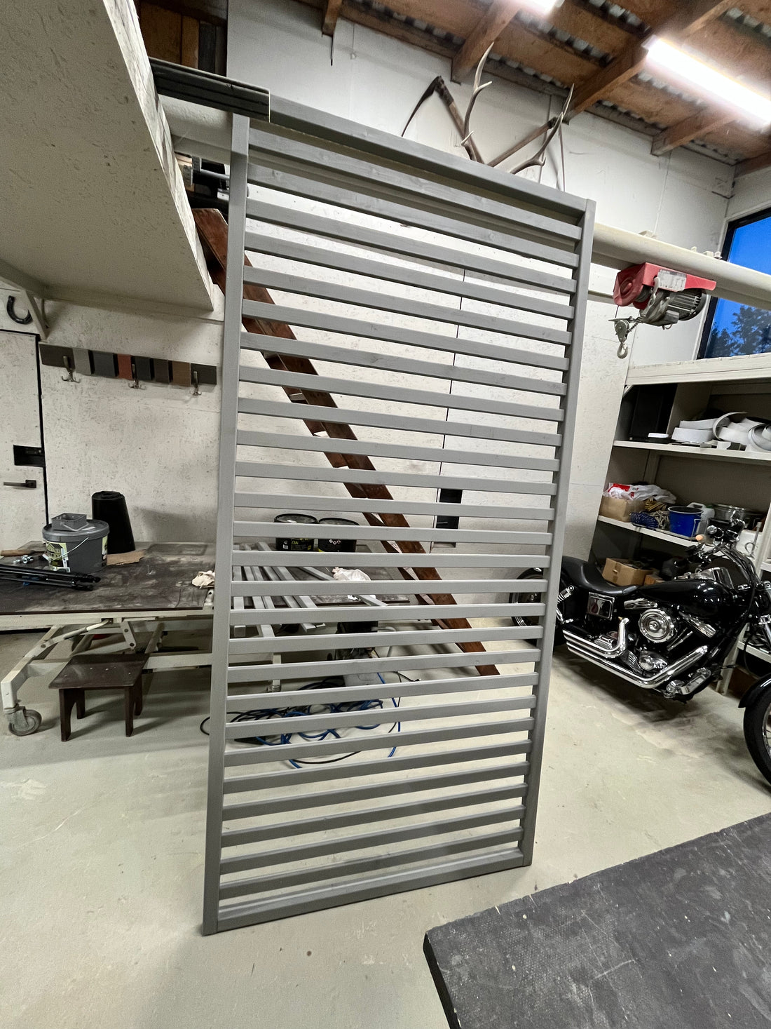 Windbreak/privacy walls from wood.