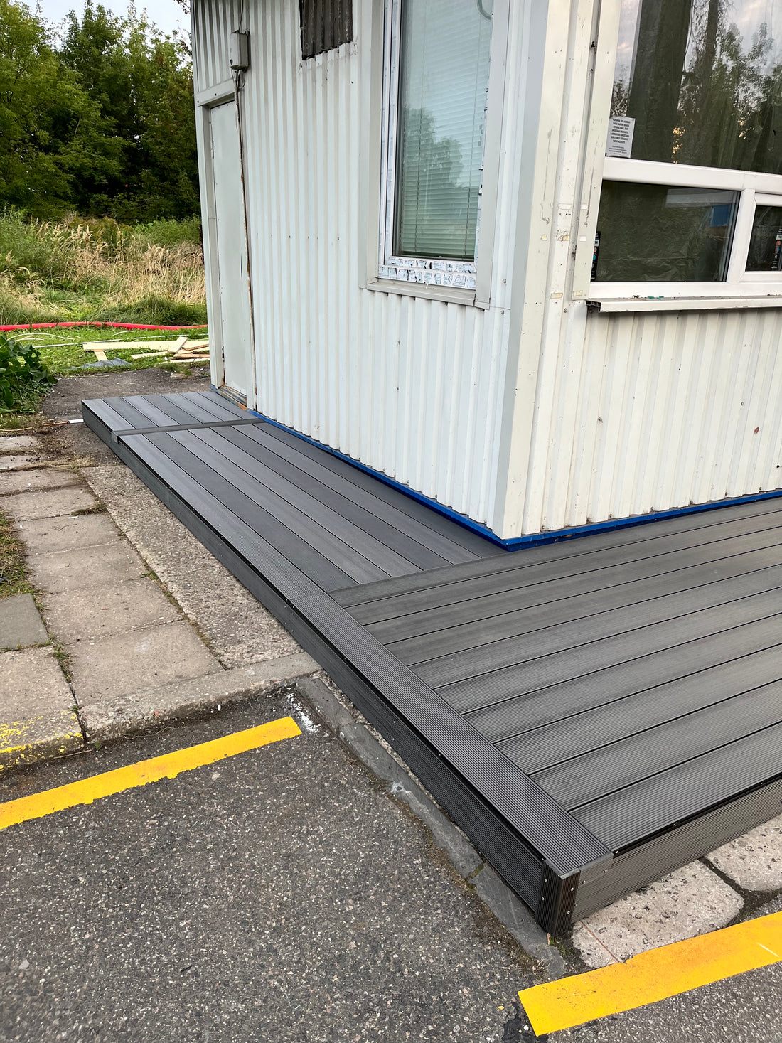 Composite (WPC) terrace deck as a step, 17m2.
